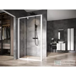   Ravak NEXTY NDOP2+NPSS 110x100 cm-es nyílóajtós zuhanykabin fix oldalfallal,fehér/transparent 03OD0101Z1SET110NPSS100