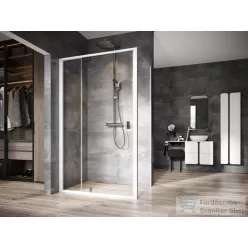   Ravak NEXTY NDOP2+NPSS 120x80 cm-es nyílóajtós zuhanykabin fix oldalfallal,fehér/króm/transparent 03OG0100Z1SET120NPSS80