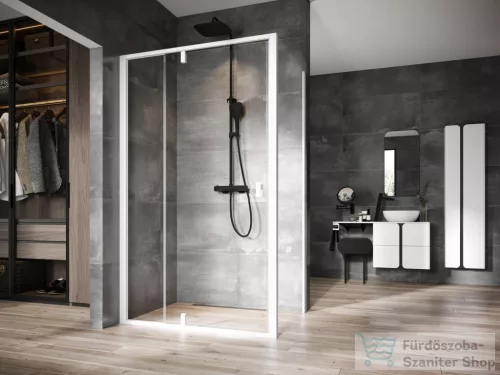 Ravak NEXTY NDOP2+NPSS 120x80 cm-es nyílóajtós zuhanykabin fix oldalfallal,fehér/transparent 03OG0101Z1SET120NPSS80