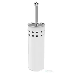   AQUALINE SIMPLE LINE szabadonálló WC-kefe tartó, átm:100x375mm, fehér (04002W)