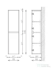 TBoss RAJA kiegészítő szekrény 140x35x30 F1402A 040230601