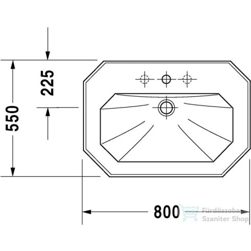 Duravit 1930 Series 80x55 mosdó 0438800000 ( 043880 )