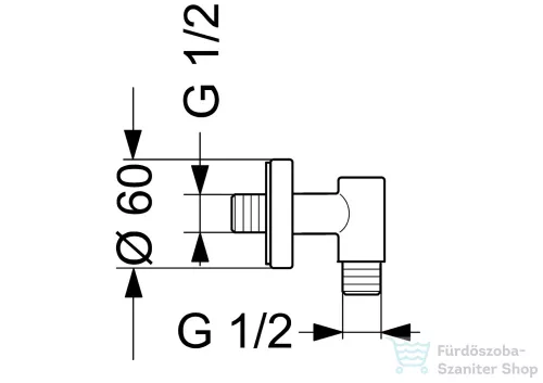 Hansa gégecső csatlakozó,króm 04420200