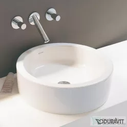   Duravit STARCK 1 46 cm-es ráültethető mosdó csaplyuk és túlfolyó nélkül 0445460000