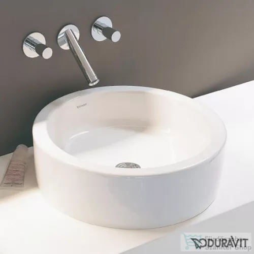 Duravit STARCK 1 46 cm-es ráültethető mosdó csaplyuk és túlfolyó nélkül 0445460000