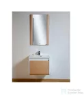 PinoArt VENUS T60 60 cm-es 1 fiókos alsószekrény, matt fehér műmárvány mosdóval tölgy/fényes fehér