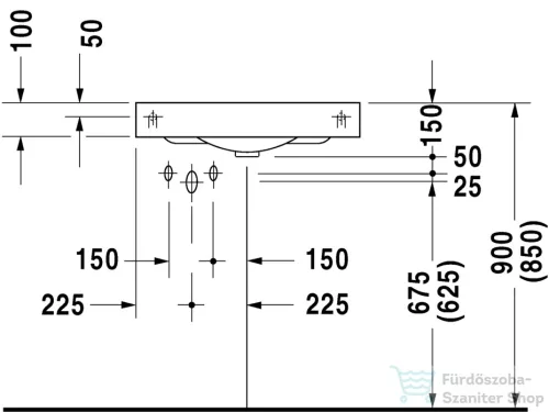 Duravit Architec 63,5x54 sarokmosdó 0448450000 ( 044845 )