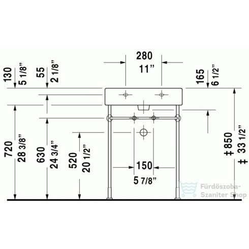 Duravit Vero 60x47 cm mosdó 0454600000 ( 045460 )