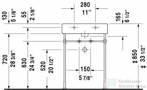 Duravit Vero 60x47 cm mosdó 0454600000 ( 045460 )