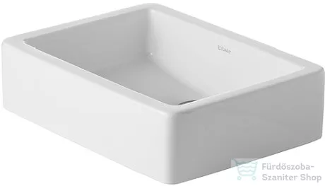 Duravit VERO 50x38 cm-es ráültethető mosdó csaplyuk és túlfolyó nélkül,Wondergliss bevonattal,04555000001