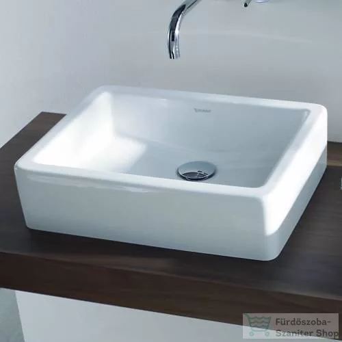 Duravit VERO 50x38 cm-es ráültethető mosdó csaplyuk és túlfolyó nélkül,Wondergliss bevonattal,04555000001