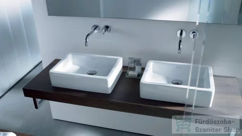 Duravit VERO 50x38 cm-es ráültethető mosdó csaplyuk és túlfolyó nélkül,Wondergliss bevonattal,04555000001