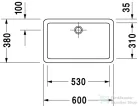 Duravit Vero 60x38 cm ráültethető mosdó 0455600000 ( 045560 )