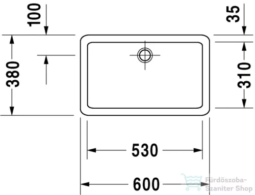 Duravit Vero 60x38 cm ráültethető mosdó 0455600000 ( 045560 )