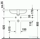 Duravit Happy D.2 48x34,5 cm alulról beépíthető mosdó 0457480000 ( 045748 )