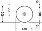 Duravit Architec alulról beépíthető mosdó 40cm-es átmérővel 0463400000 ( 046340 )