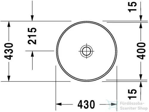 Duravit Architec alulról beépíthető mosdó 40cm-es átmérővel 0463400000 ( 046340 )