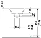 Duravit Architec alulról beépíthető mosdó 40cm-es átmérővel 0463400000 ( 046340 )