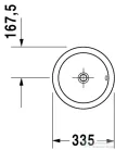 Duravit Architec Bali 33,5 cm-es beépíthető mosdó 0473340031 ( 047334 )