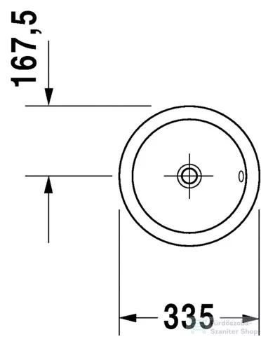 Duravit Architec Bali 33,5 cm-es beépíthető mosdó 0473340031 ( 047334 )