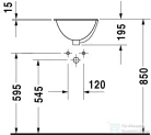 Duravit Architec Bali 33,5 cm-es beépíthető mosdó 0473340031 ( 047334 )