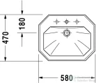 Duravit 1930 Series 58x47 beépíthető mosdó 0476580000 ( 047658 )
