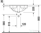 Duravit 1930 Series 58x47 beépíthető mosdó 0476580000 ( 047658 )