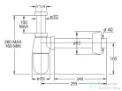 Sapho BONOMINI THERMOTRAP mosdó szifon, 1'1/4, 40mm, króm 0570EC23K7