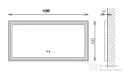 TBoss Floating Mirror Aura 140x60 cm-es tükör LED világítással 066101