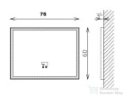 TBoss Floating Mirror Aura 75x60 cm-es tükör LED világítással 069101