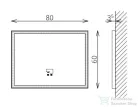 TBoss Floating Mirror Aura 80x60 cm-es tükör LED világítással 070101