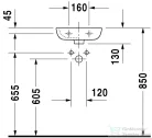 Duravit D-Code 36x27 cm kézmosó, jobb csaplyukas 07053600082 ( 070536 )