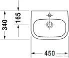 Duravit D-Code 45x34 kézmosó 07054500002 ( 070545 )
