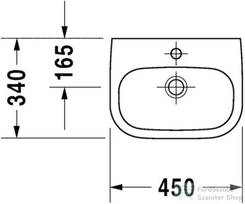 Duravit D-Code 45x34 kézmosó 07054500002 ( 070545 )