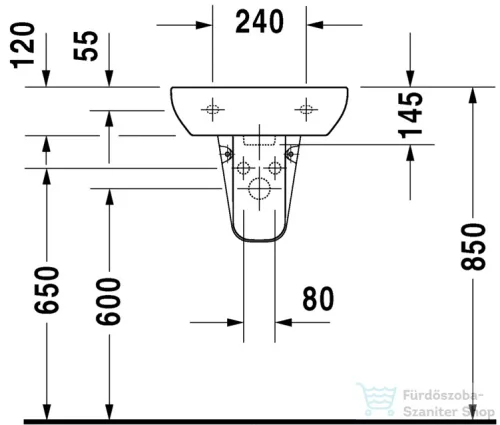 Duravit D-Code 45x34 kézmosó 07054500002 ( 070545 )