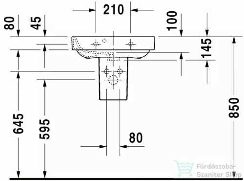 Duravit Happy D.2 50x36 cm kézmosó 0709500000 ( 070950 )