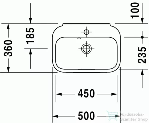 Duravit Happy D.2 50x36 cm kézmosó 0709500000 ( 070950 )