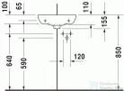 Duravit ME BY STARCK 43,5x38 cm-es sarokkézmosó Wondergliss bevonattal,07224300001