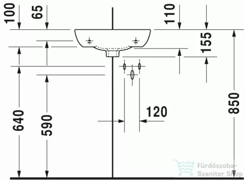 Duravit ME by Starck 43x38 cm sarokkézmosó 0722430000 ( 072243 )