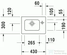 Duravit ME by Starck 43x30 cm bútorral aláépíthető kézmosó 0723430000 ( 072343 )