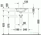 Duravit ME by Starck 43x30 cm bútorral aláépíthető kézmosó 0723430000 ( 072343 )