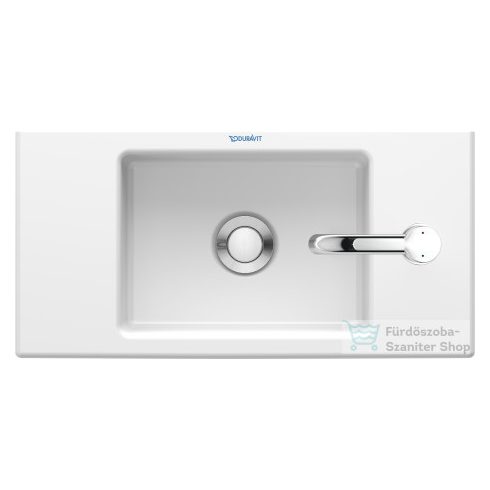 Duravit VERO AIR 500x250 mm-es bútorral aláépíthető mosdó jobb oldali csaplyukkal,Wondergliss bevonattal,07245000081