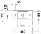 Duravit VERO AIR 500x250 mm-es bútorral aláépíthető mosdó bal oldali csaplyukkal,0724500009
