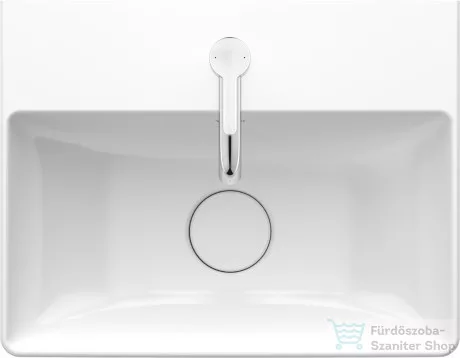 Duravit DURASQUARE 45x35 cm-es bútorral aláépíthető mosdó túlfolyó nélkül,Wondergliss bevonattal,07324500411