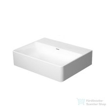   Duravit DURASQUARE 45x35 cm-es bútorral aláépíthető mosdó csaplyuk és túlfolyó nélkül,Wondergliss bevonattal,07324500701