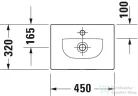 Duravit Viu 45x32 bútorral aláépíthető kézmosó 0733450041 ( 073345 )