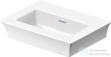 Duravit WHITE TULIP 450x330 mm-es bútorral aláépíthető csaplyuk nélküli mosdó,0737450070