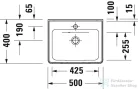 Duravit D-NEO 500x400 mm-es bútorral aláépíthető kézmosó, matt antracit 0742501300
