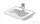 Duravit D-NEO 500x400 mm-es bútorral aláépíthető kézmosó, matt fehér 0742503200