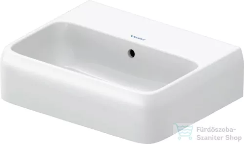 Duravit QATEGO 45x35 cm-es fali mosdó csaplyuk nélkül, HygieneGlaze felülettel, fehér 0746452060